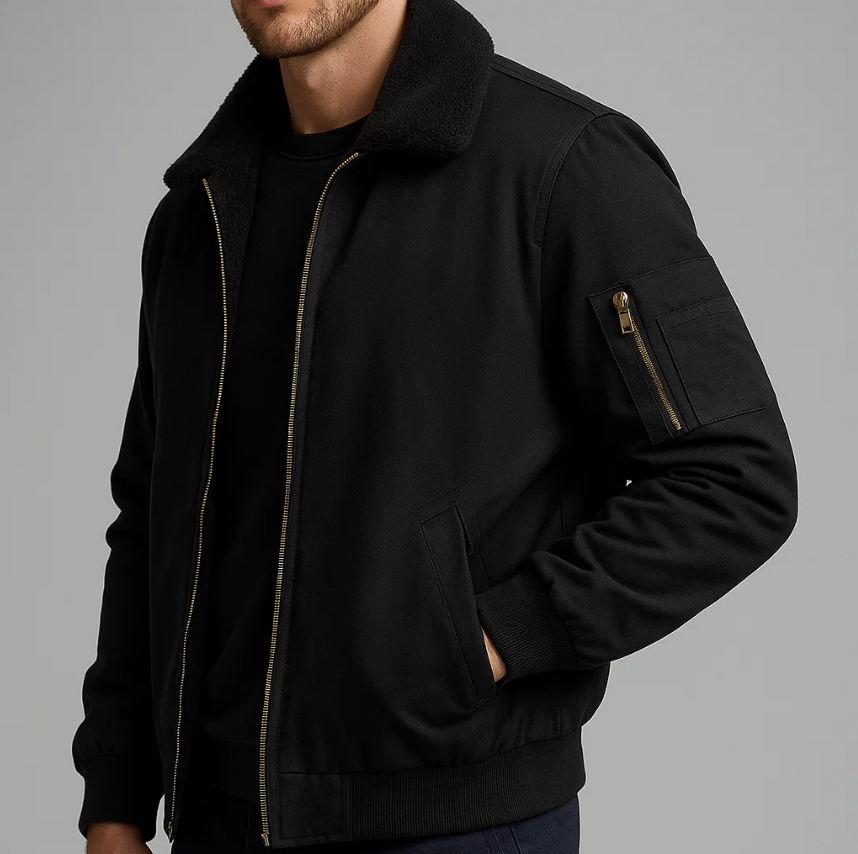 GRAHAM | Fleece bomber jacket