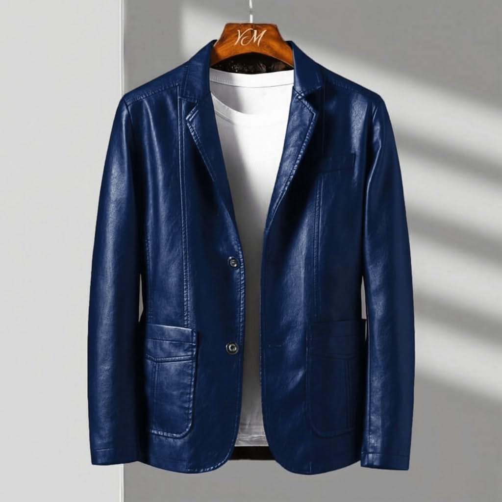 ALESSANDRO | Leather blazer with tailored fit