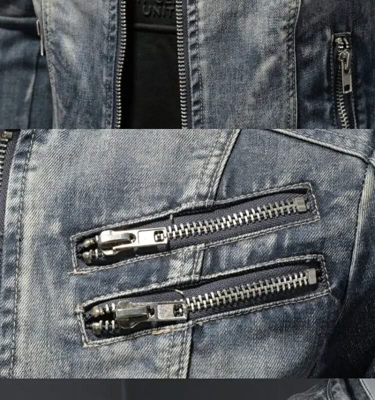 ALESSIO | Denim jacket with retro styling